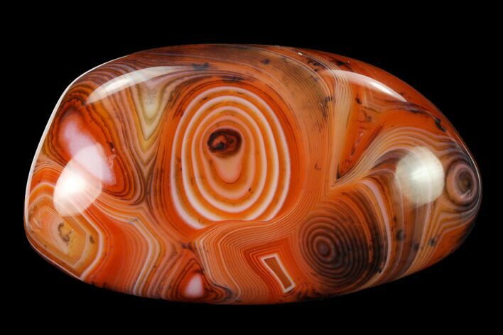 Polished, Banded Carnelian Agate - Madagascar #145939